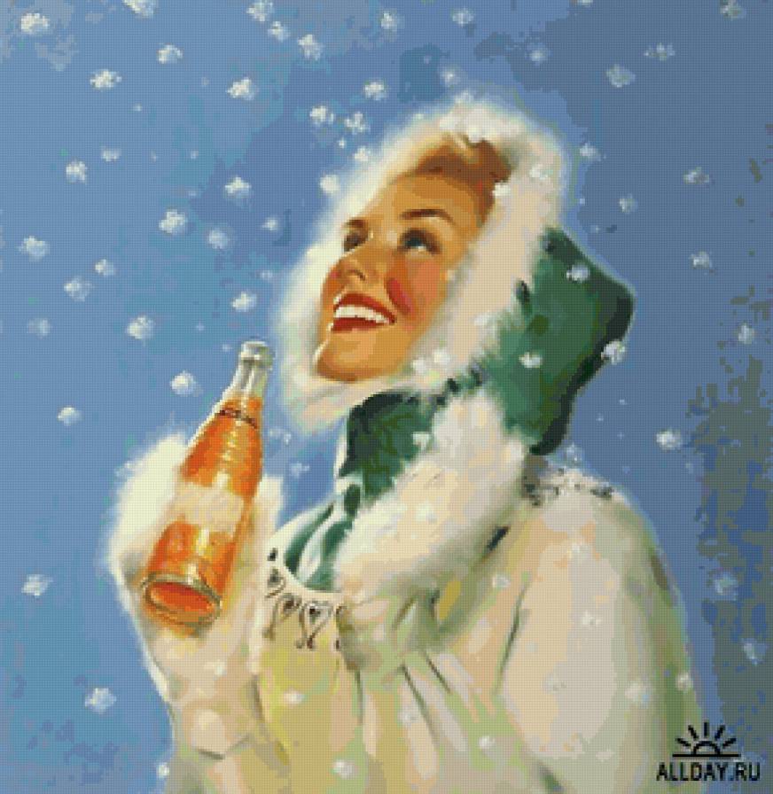 девушка - девушка, открытка.ретро, женщина - предпросмотр