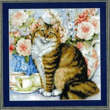 Схема вышивки «Пушистый котик»