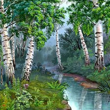 Схема вышивки «березки»