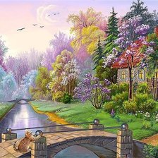 Схема вышивки «Пейзаж»