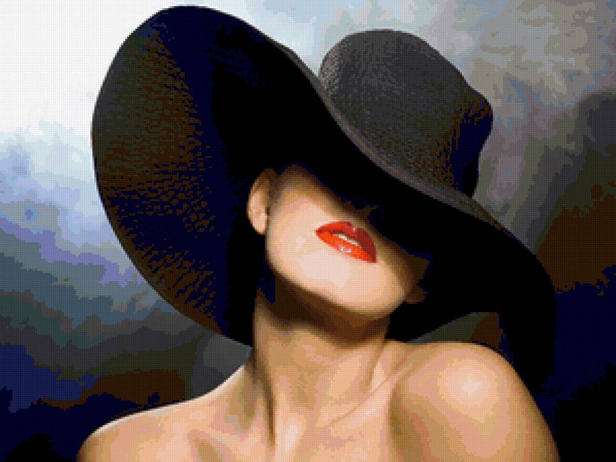 Девушка загадка - девушка, шляпа - предпросмотр