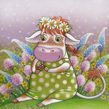 Схема вышивки «Буренка»