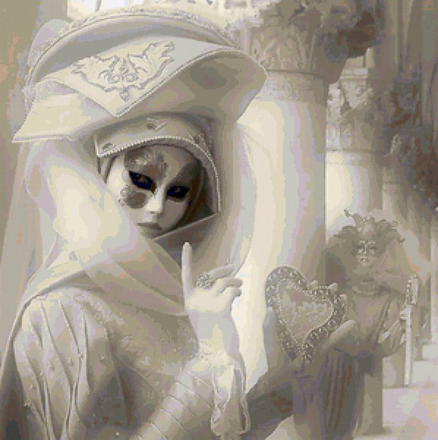 маска тишины - красота, портрет, костюм, картина, венеция, маскарад, маска - предпросмотр