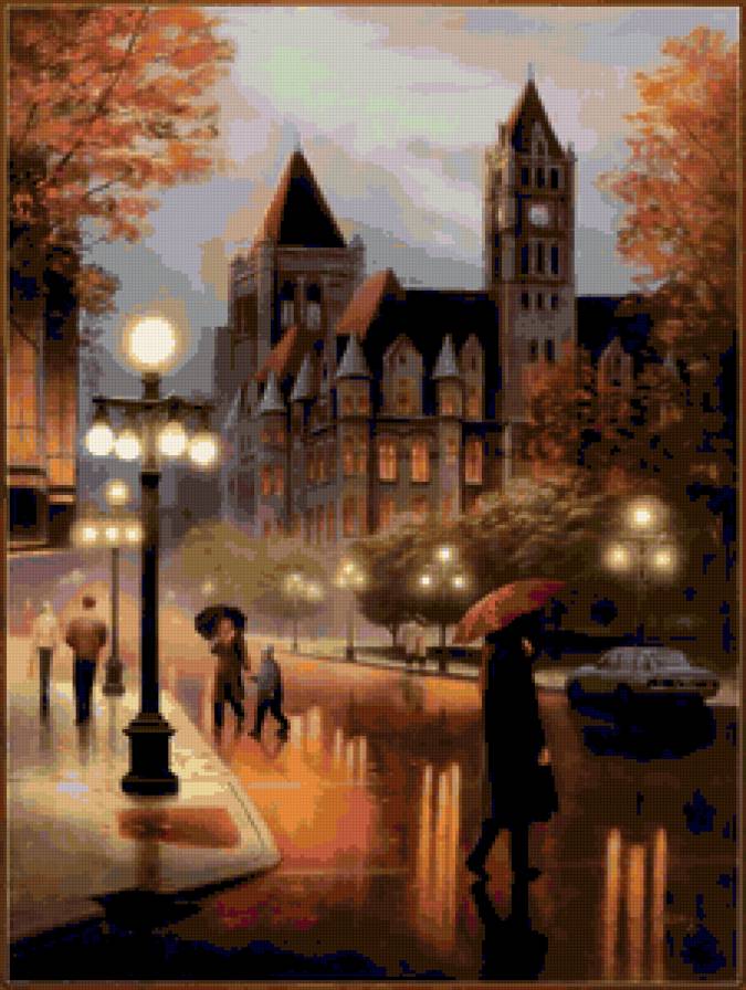 Вечерний город. - пейзаж, город - предпросмотр