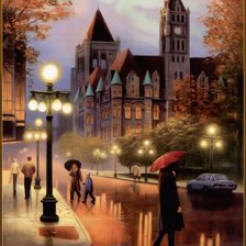 Схема вышивки «Вечерний город.»