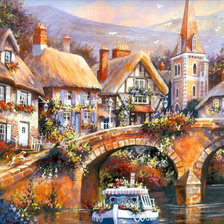 Схема вышивки «Сказочные домики»