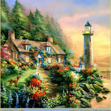 Схема вышивки «Сказочные домики»