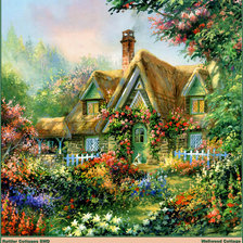 Схема вышивки «Сказочные домики»