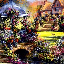 Схема вышивки «Сказочные домики»