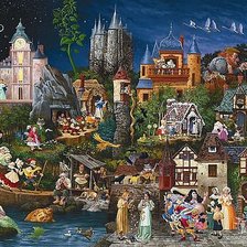 Схема вышивки «Сказочная картина»