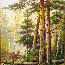 Схема вышивки «Пейзаж, лес»