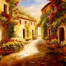 Схема вышивки «Дворик»