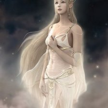 Схема вышивки «белая эльфийка»