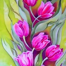 Схема вышивки «тюльпаны»