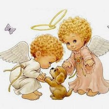 Схема вышивки «ангелочки»