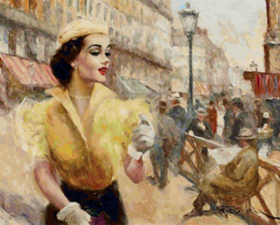 Серия "В американском стиле" - девушка, пейзаж, город - предпросмотр