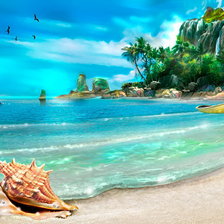 Схема вышивки «Лазурный берег»