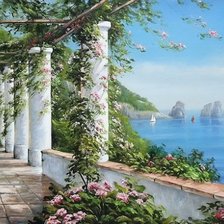 Схема вышивки «Лазурный берег»