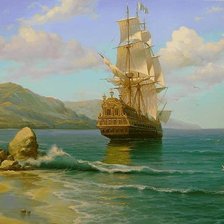 Схема вышивки «Кораблик»