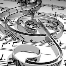 Схема вышивки «ноты»