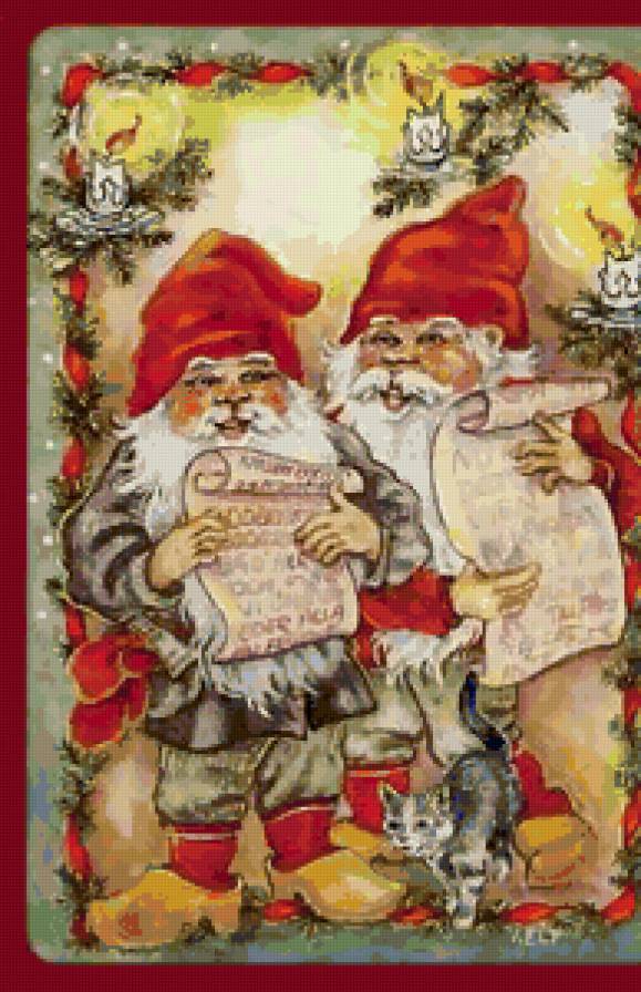 Старые открытки - гномы - предпросмотр