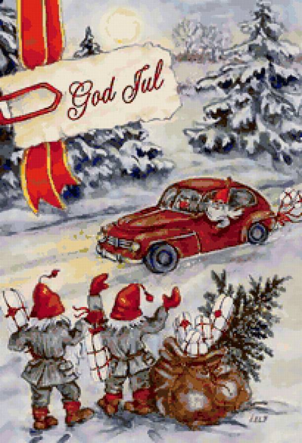 Старые открытки - гномы - предпросмотр