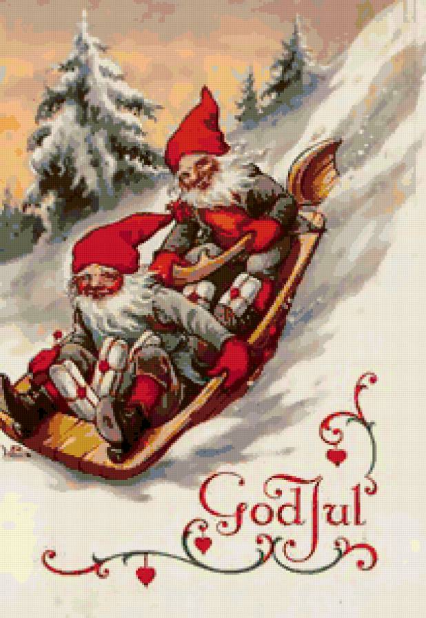 Старые открытки - гномы - предпросмотр