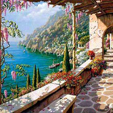 Схема вышивки «Вилла в Капри»