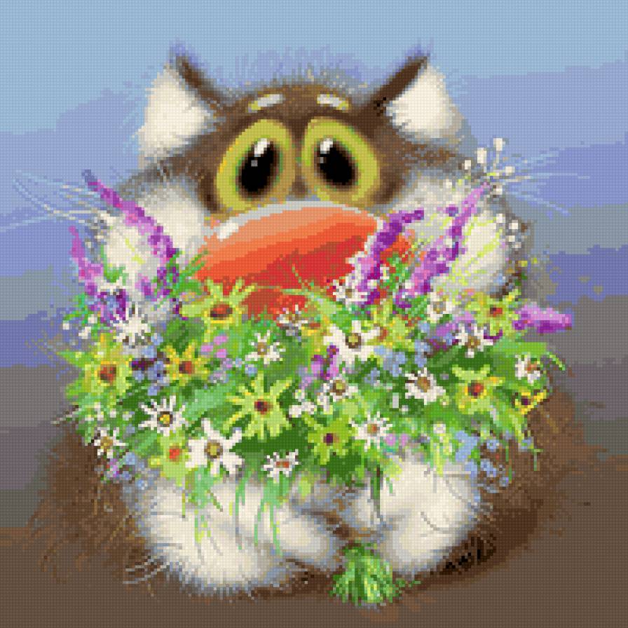 Дарю - детское, цветы, коты - предпросмотр