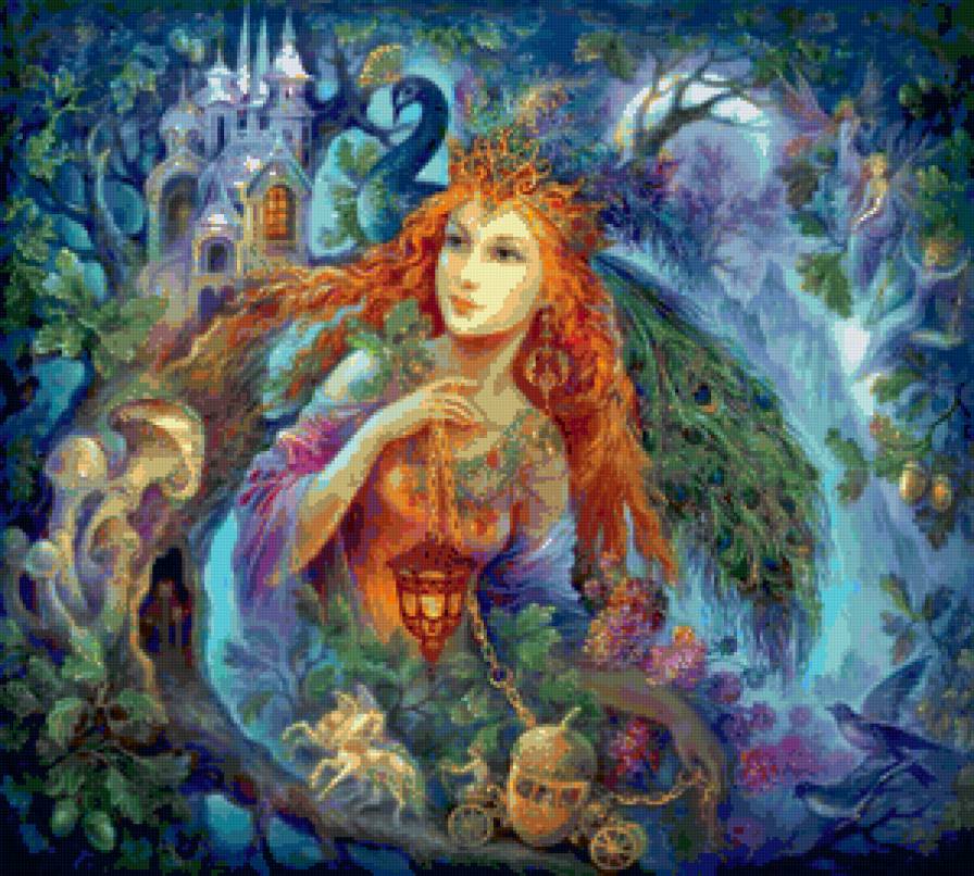 Сказка - замок, девушка, пейзаж - предпросмотр