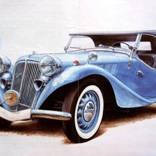 Схема вышивки «Серия "Ретро автомобили" 7»