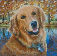 Схема вышивки «Собачка»