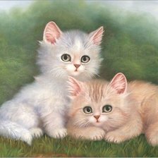 Схема вышивки «Котята»