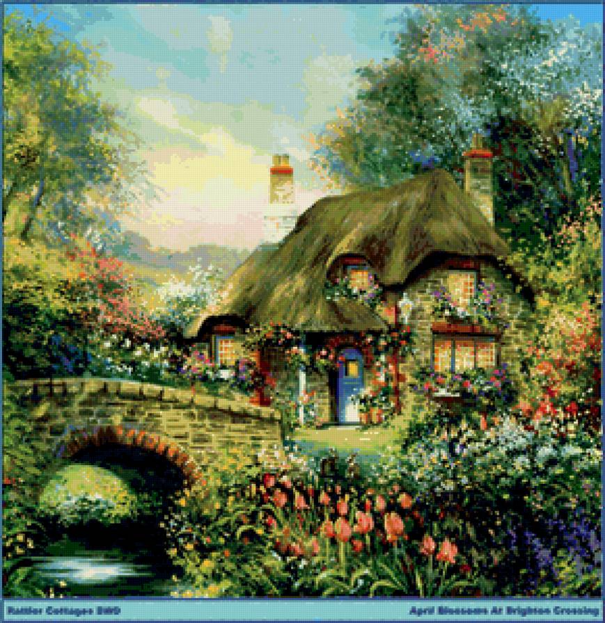 Сказочные домики - домики, живопись - предпросмотр