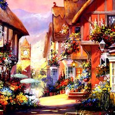 Схема вышивки «Сказочные домики»