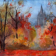 Схема вышивки «Среди осенних кленов»