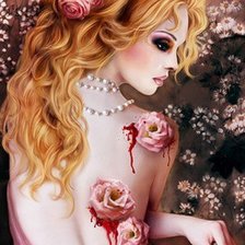 Схема вышивки «Загадка женской красоты»