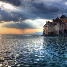 Схема вышивки «Замок на рассвете»