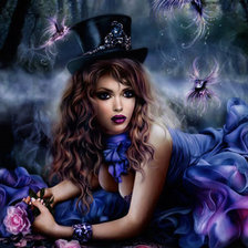 Схема вышивки «Загадка женской красоты»