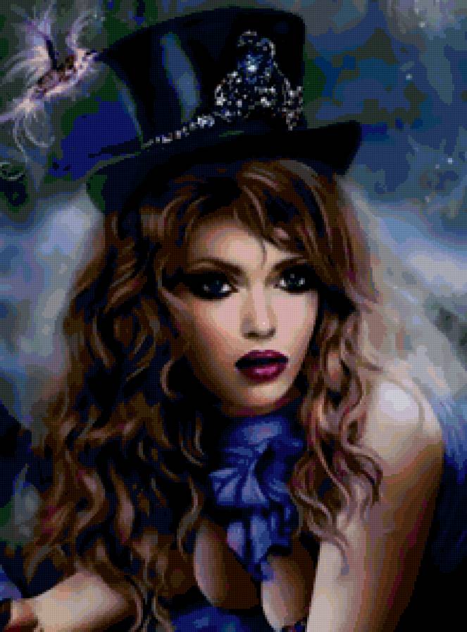 Загадка женской красоты. Фрагмент - девушка, портрет, картина, красота женщины - предпросмотр