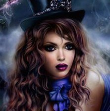 Схема вышивки «Загадка женской красоты. Фрагмент»