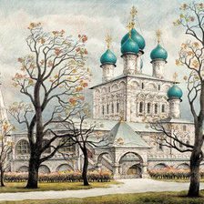 Схема вышивки «Поздняя осень в Суздале»