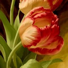 Схема вышивки «тюльпаны»