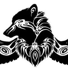 Схема вышивки «волк»