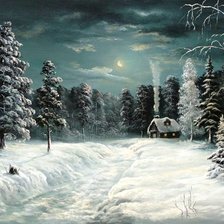 Схема вышивки «Зимний пейзаж»