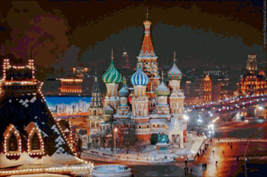 Москва - красота, город, улица. ночь, пейзаж, москва, кремль - предпросмотр