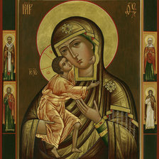 Схема вышивки «Икона Феодоровской Божьей Матери»