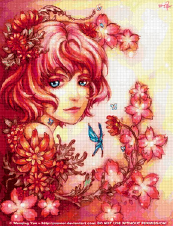 весеннее - девушка, картина, весна - предпросмотр