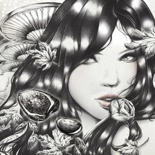 Схема вышивки «девушка»