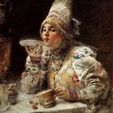 Схема вышивки «за чаем»